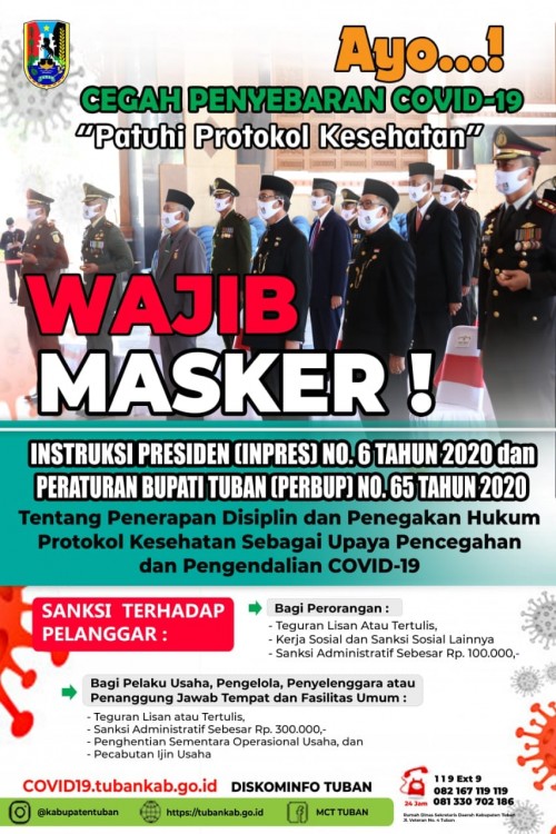 Cegah Covid 19, lakukan sesuai prosedur kesehatan yang ditetapkan pemerintah